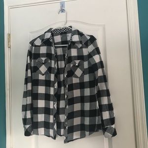 Black and White Plaid Flannel